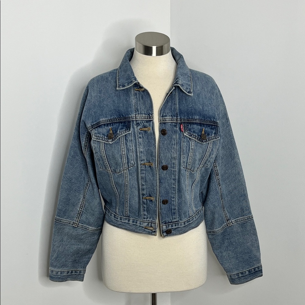 Levi's Trucker Cropped Denim Jean Jacket (Small)